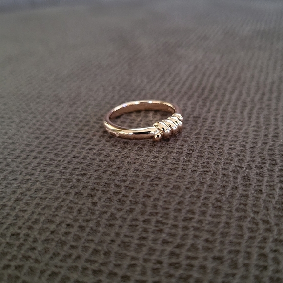 Bronzallure Rope Textured Front Rose🌹 Gold💛  Ring💍 - Picture 8 of 15